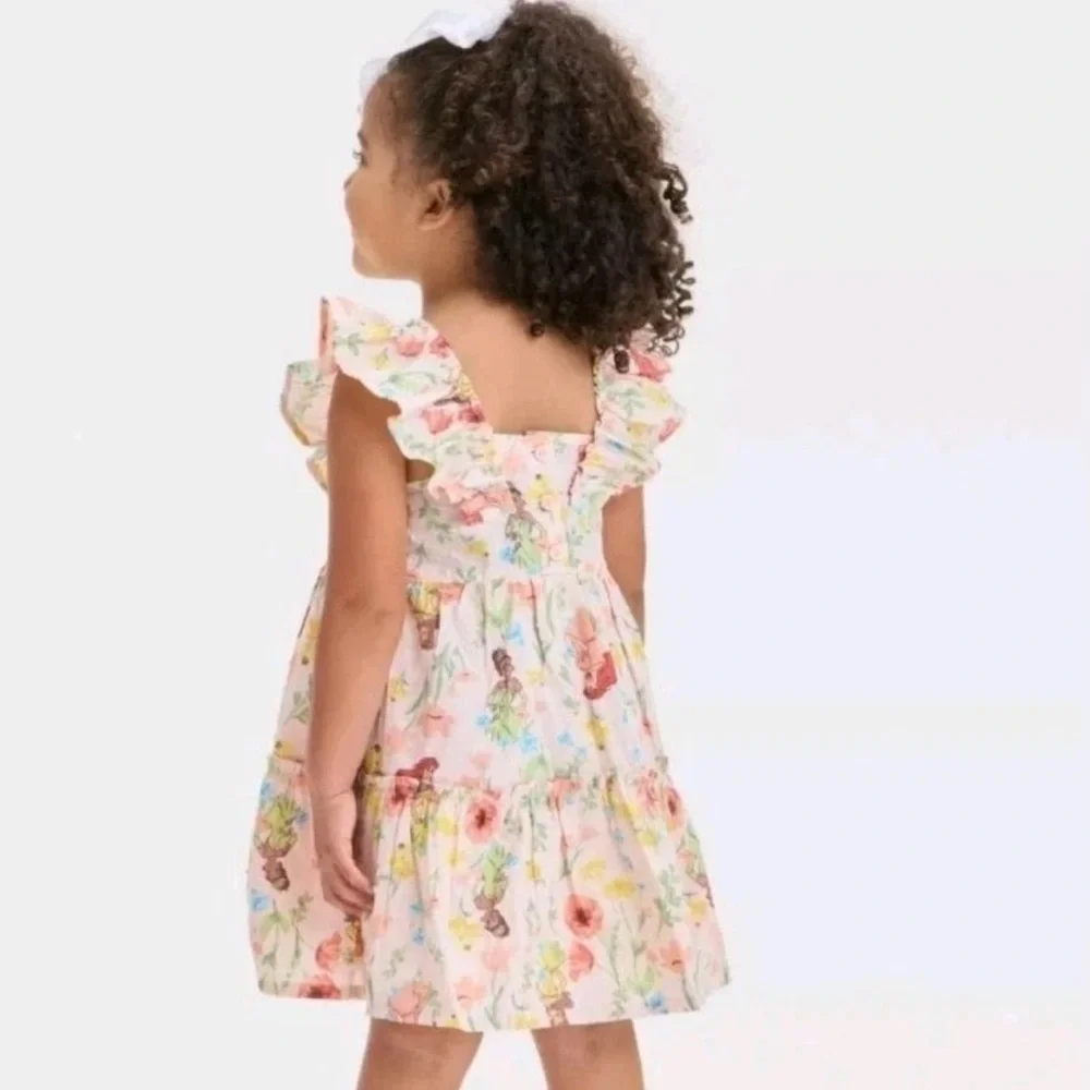 DISNEY PRINCESS Toddler Girls' Ariel Belle Tiana Swiss Dot Dress size 3T